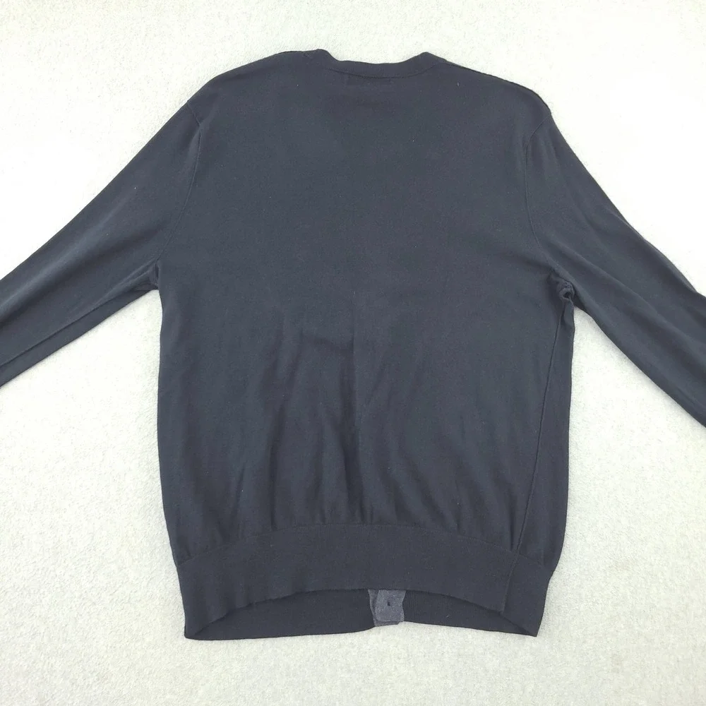 Banana Republic Sweater Mens L Blue Silk Cotton Cashmere V Neck Cardigan Knit